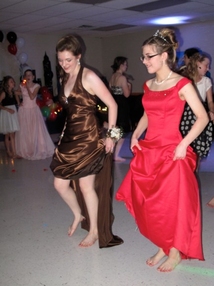 Gotta' ditch the shoes, no matter how pretty, when there's serious dancing to be done!