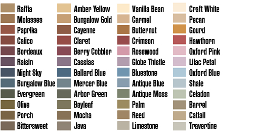 Eddie Bauer "Craftsman Bungalow" Palette (Valspar, available at Lowes)
